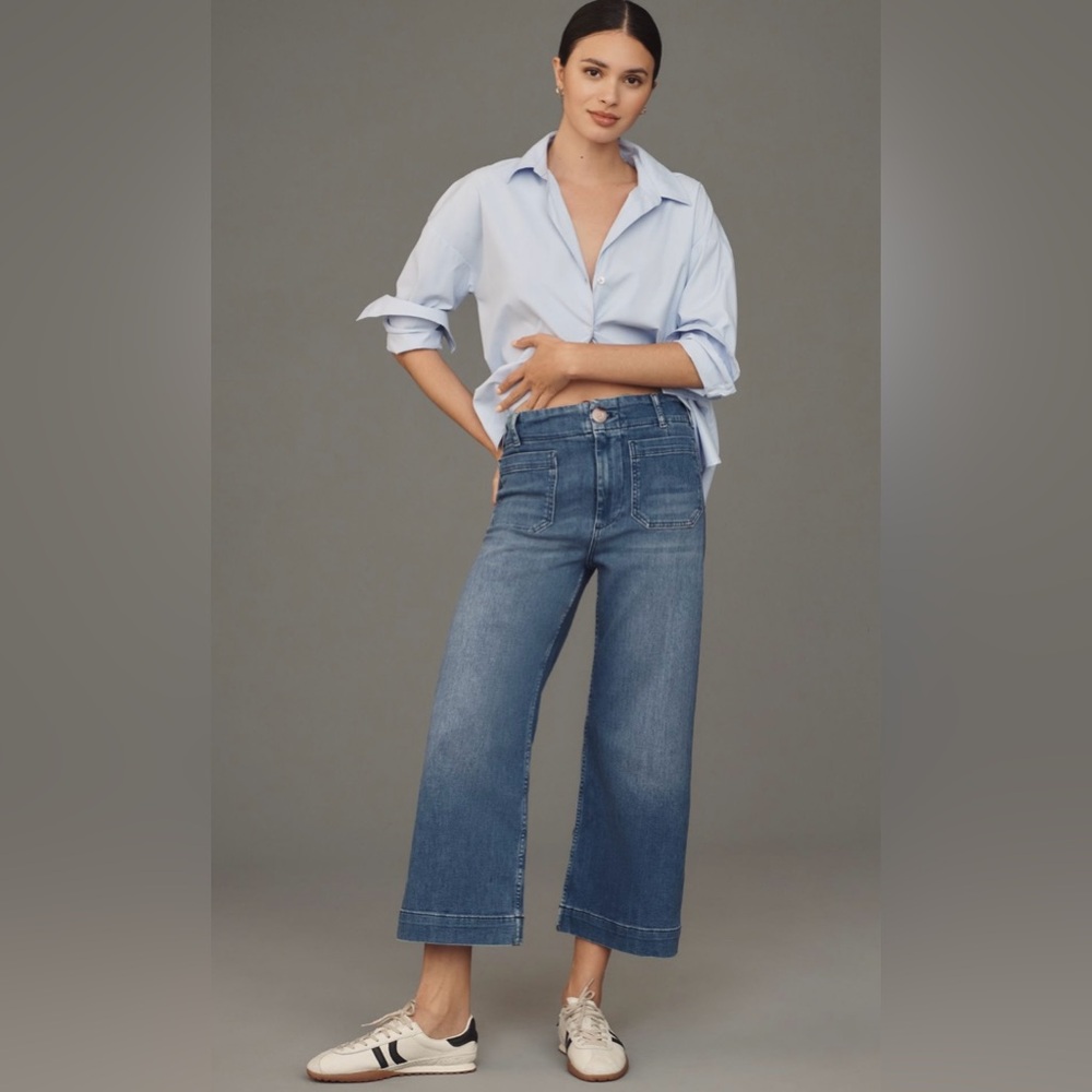 Maeve by Anthropologie The Colette Crop Wide-Leg Jeans